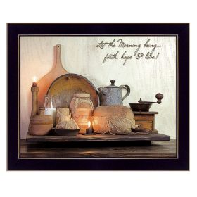 "Faith; Hope and Love" By Susan Boyer; Printed Wall Art; Ready To Hang Framed Poster; Black Frame