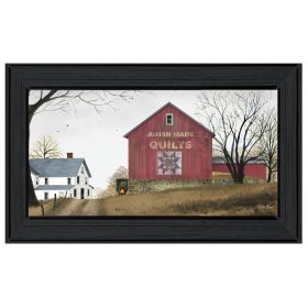 "The Quilt Barn" By Billy Jacobs; Printed Wall Art; Ready To Hang Framed Poster; Black Frame