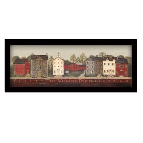 "The Village Proper" By Pam Britton; Printed Wall Art; Ready To Hang Framed Poster; Black Frame