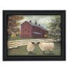 "Hancock Sheep" By Pam Britton; Printed Wall Art; Ready To Hang Framed Poster; Black Frame