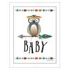 "Owl Baby" By Susan Boyer; Printed Wall Art; Ready To Hang Framed Poster; White Frame