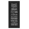 "Family Rules" By Susan Ball; Printed Wall Art; Ready To Hang Framed Poster; Black Frame