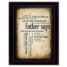 "Father Says" By Susan Boyle; Printed Wall Art; Ready To Hang Framed Poster; Black Frame