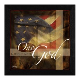 "One Nation Under God" By Marla Rae; Printed Wall Art; Ready To Hang Framed Poster; Black Frame