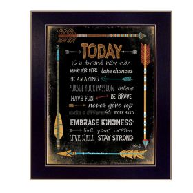 "Today is a Brand New Day" By Marla Rae; Printed Wall Art; Ready To Hang Framed Poster; Black Frame