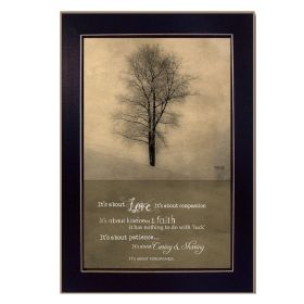 "Its All About Love" By Marla Rae; Printed Wall Art; Ready To Hang Framed Poster; Black Frame