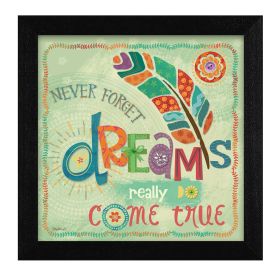 "Dreams Come True" By Mollie B.; Printed Wall Art; Ready To Hang Framed Poster; Black Frame