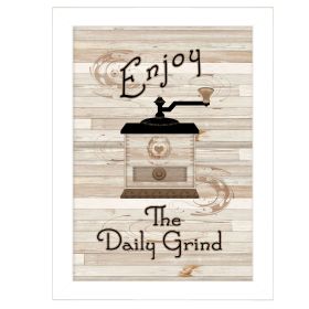 "The Daily Grind" by Millwork Engineering; Ready to Hang Framed Print; White Frame