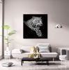 Oppidan Home &quot;Leopard in Black and White&quot; Acrylic Wall Art (40&quot;H X 40&quot;W)