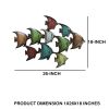 Three Dimensional Hanging Metal Fish Wall Art Decor; Multicolor