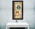 "Two Wise Owls" By Annie LaPoint; Printed Wall Art; Ready To Hang Framed Poster; Black Frame