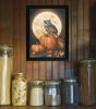 "In the Pumpkin Patch" By John Rossini; Printed Wall Art; Ready To Hang Framed Poster; Black Frame