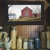 "The Quilt Barn" By Billy Jacobs; Printed Wall Art; Ready To Hang Framed Poster; Black Frame