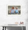 "Boy and Girl Sitting" By Georgia Janisse; Printed Wall Art; Ready To Hang Framed Poster; White Frame