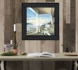 "Waiting on Sunset" By John Rossini; Printed Wall Art; Ready To Hang Framed Poster; Black Frame