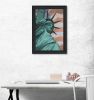 "Lady Liberty" By Lauren Rader; Printed Wall Art; Ready To Hang Framed Poster; Black Frame