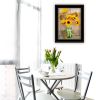 "Country Sunflowers I" by Anthony Smith; Ready to Hang Framed print; Black Frame