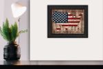 "America The Beautiful" By Mollie B.; Printed Wall Art; Ready To Hang Framed Poster; Black Frame