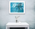 "Beach - Take Me There" By Cindy Jacobs; Printed Wall Art; Ready To Hang Framed Poster; White Frame