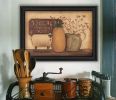 "Country Necessities" By Pam Britton; Printed Wall Art; Ready To Hang Framed Poster; Black Frame