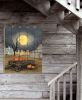 "Harvest Moon" By Artisan Billy Jacobs; Printed on Wooden Picket Fence Wall Art