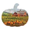 "Red Barn Pumpkin Patch" By Artisan Lori Deiter Printed on Wooden Pumpkin Wall Art