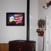 "One Nation Under God - Flag" By Lori Deiter; Printed Wall Art; Ready To Hang Framed Poster; Black Frame