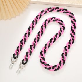 Color Acrylic Chain Mobile Phone Charm Handmade Bag (Option: Black Rose Red-21 Ã— 29mm)