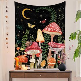 European Retro Mushroom Hanging Cloth Plant Homestay Tapestry (Option: J-200X150CMInstallation package)