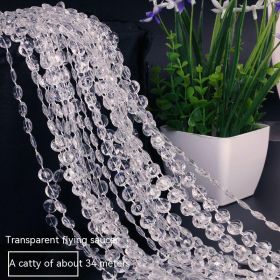 Suspended Ceiling Sheer Decoration Wedding Colorful Flying Saucer Crystal Tree Bead Necklace (Option: Transparent UFO 30 M)