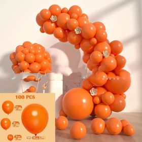 Latex Birthday Arch Balloon Chain Proposal Party Decoration (Option: Orange 100PCS)