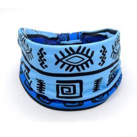 Printed Pattern Turban Wide-brimmed Knotted Stretch Yoga Cycling Sports Headband (Option: 7 Models)