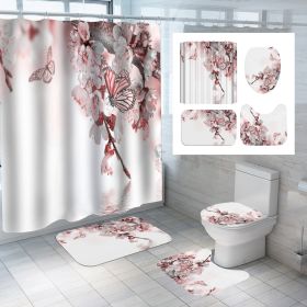 Digital Printing Polyester Shower Curtain Bathroom Pansy Reflection (Option: Cx857-90x180)