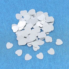 Colorful Peach Heart Diy Accessories Wedding Throwing Paper Scrap Dining-table Decoration (Option: Silver-15mm 30g)