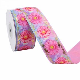 Duplex Printing Bronzing Ribbon Flower Series (Option: 5yard 4.5m-11Color-3.8cm)