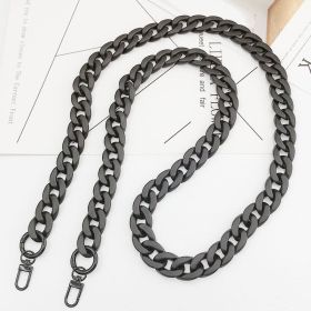 Color Acrylic Chain Mobile Phone Charm Handmade Bag (Option: Elegant Black-21 Ã— 29mm)