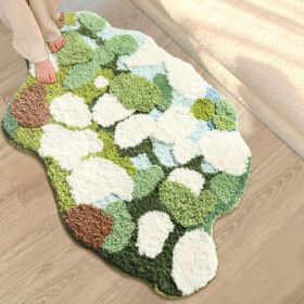 Carpet Bedroom Thickened Soft Machine Washable Household (Option: Poland Grass Green-60x90cm)