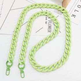 Color Acrylic Chain Mobile Phone Charm Handmade Bag (Option: Light Green-21 Ã— 29mm)