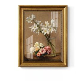 Light Luxury Decoration Painting European American Classical Oil Painting (Option: E Style-25 30cm Gold Frame Glass)