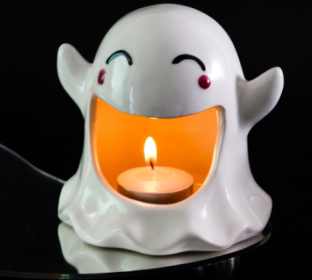 Special Halloween Ghost Festival Ceramic Craft Ornaments (Option: Smiley Face Ghost)