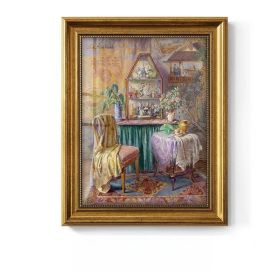 Light Luxury Decoration Painting European American Classical Oil Painting (Option: I Style-25 30cm Gold Frame Glass)