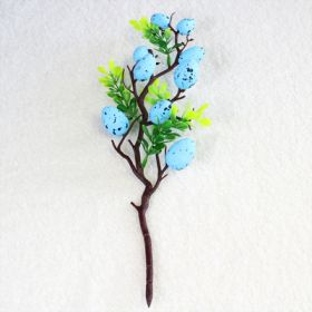 Foam Simulation Fruit Branch Fake Flower Ornaments Living Room Decoration (Option: Blue leaf)