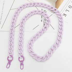 Color Acrylic Chain Mobile Phone Charm Handmade Bag (Option: Purple-21 Ã— 29mm)