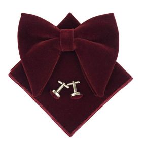 Men's Large Bow Tie Cuff Buckle Set (Option: No 3)