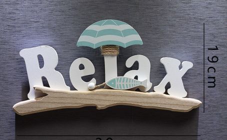 Mediterranean Creative Rest Beach Card Ornaments Dual-use (Option: Relax Green)