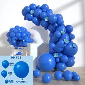 Latex Birthday Arch Balloon Chain Proposal Party Decoration (Option: Blue 100PCS)