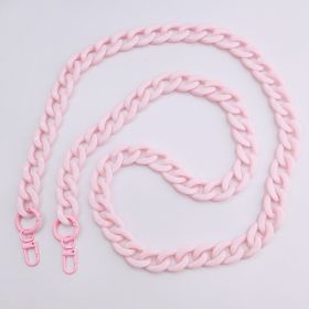 Color Acrylic Chain Mobile Phone Charm Handmade Bag (Option: Pink-21 Ã— 29mm)