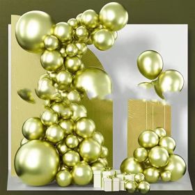 Latex Birthday Arch Balloon Chain Proposal Party Decoration (Option: 60PCS metal gold)