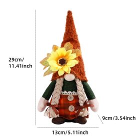 New Harvest Festival Sunflower Rudolf Thanksgiving Day Faceless Doll (Option: Sunflower For Women)