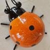 Set of 4 Cute Metal Ladybugs Garden Sculptures & Statues